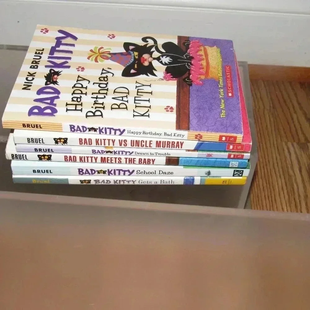 BAD KITTY Set 6 books by Nick Bruel~Ages 8 & up